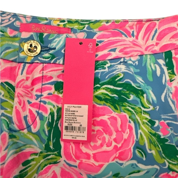 Lilly Pulitzer High Waist Floral Shorts - Buttercup Stretch Short, size 00 - Picture 4 of 6